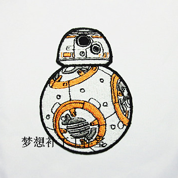 星际大战 BB8 机器人 绣花补丁DIY贴布电影周边魔术贴章
