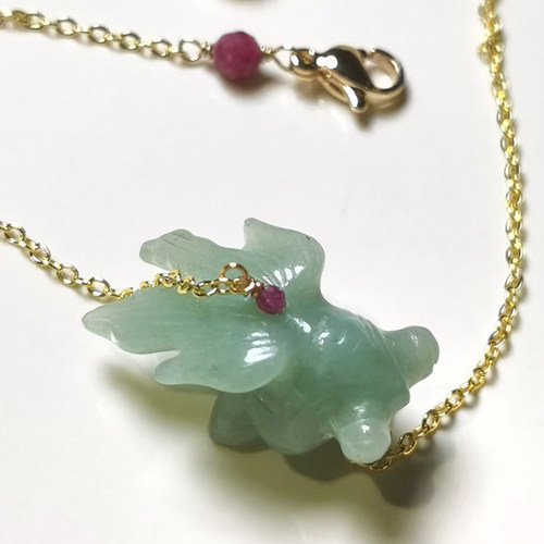 创汇期天然东陵玉金鱼配珍珠眼镜链项链口罩链毛衣链吉祥如意优芝