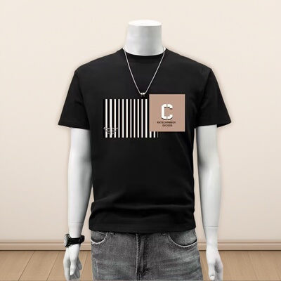 美式痞帅重磅纯棉短袖T恤男士