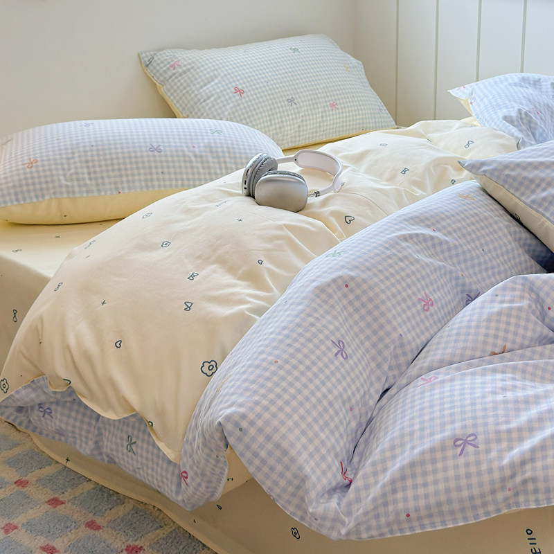定做ins风纯棉被套单件学生宿舍被罩150x200双人被单秋冬床上用品,床上用品,被套,淘宝优惠券,粉丝福利购,淘宝优惠卷