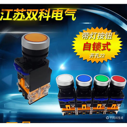 江苏双科上海带灯按钮开关自锁