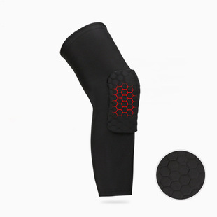 蜂窝防撞加长护膝护臂弹力护腿套EVA泡棉护肘篮球运动护具护膝带
