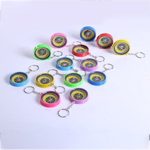 礼品挂件户外野营文具配件套装44-2塑料彩色中英文指北针指南针