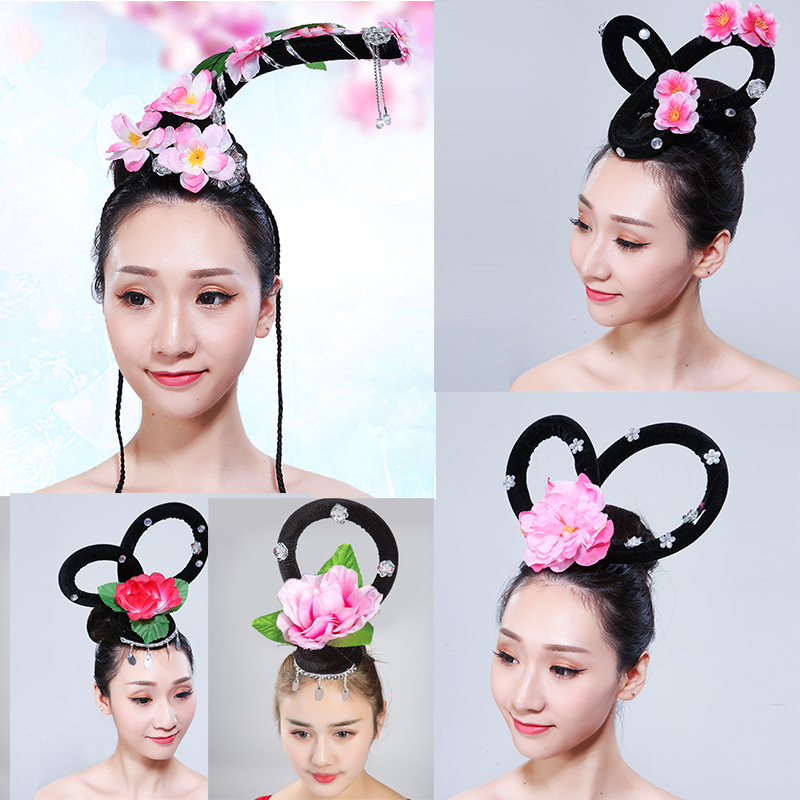 大号桃夭丫鬟七仙女舞蹈演出头饰