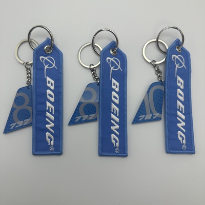 波音BOEING B737 777刺绣布标飞机尾翼钥匙扣包汽车挂饰纪念礼品