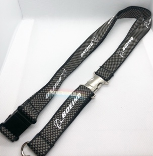 波音BOEING 空客AIRUBS网格宽版证件挂绳 双扣挂绳纹理机组胸卡