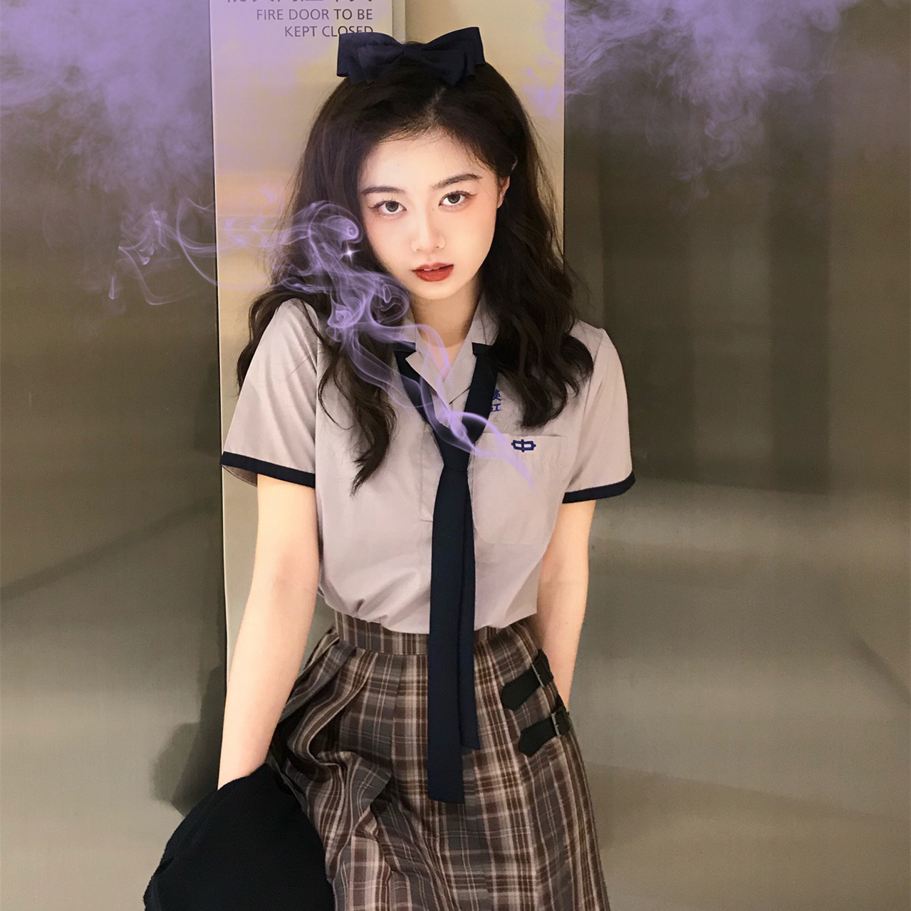 不能说的秘密同款台湾淡江中学衬衫JK校供感制服套装衬衣校服短袖
