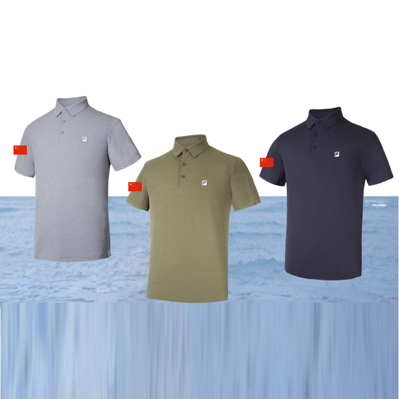 fila 斐乐2021赞助中国国家队短袖t恤衫速干针织运动短袖polo衫