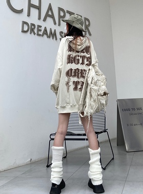 Takeoff咖喱人秋冬加绒美式潮牌连帽卫衣情侣bf高街宽松外套ins