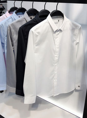 多色！鸟家男装2022年商务休闲长袖衬衫新郎伴郎刺绣男衬衣A83861