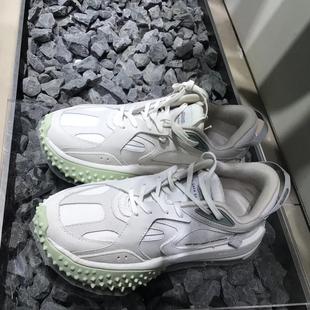 阿甘户外休闲运动德训鞋 厚底增高榴莲老爹鞋 真皮拼接男鞋 0505K