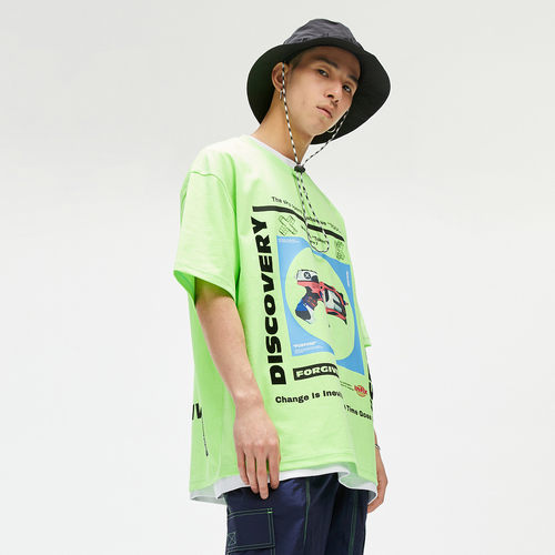 夏季商场同款情侣印花短袖T恤衫