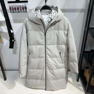 长款 G家男装 连帽羽绒服男加厚保暖90绒外套1001G 高充绒量 柜2799