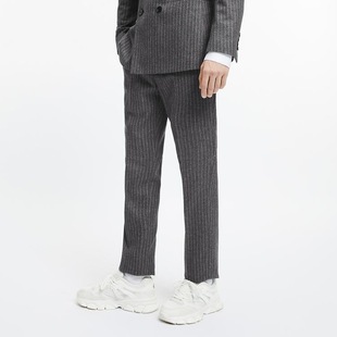 条纹羊毛休闲裤 G家男装 男士 商务正装 4005I 直筒套西西裤 斯文系列