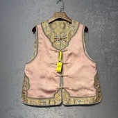 国风双面穿新中式 刺绣织锦重工马甲圆领珠扣暗纹提花复古气质上衣