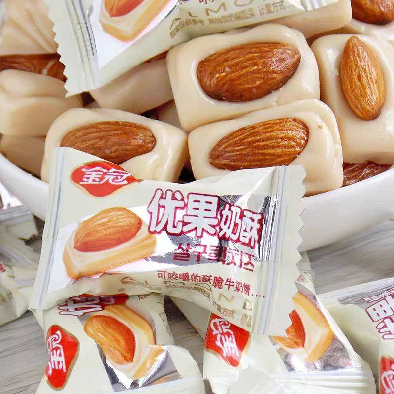 金冠优果奶酥扁桃仁杏仁奶脆硬糖结婚庆喜糖新年糖果散装小零食,零食/坚果/特产,传统糖果,淘宝优惠券,粉丝福利购,淘宝优惠卷