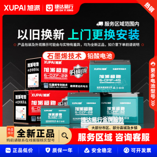 旭派电池 石墨烯技术 电动摩托车三轮车免维护铅酸电池电瓶