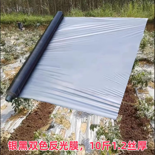 直销加厚银黑双色农用地膜反光膜