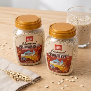 雅恩即食澳洲燕麦片免煮黑麦原味快熟粗粮谷物杂粮冲调罐/900克