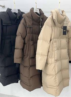 忠叔鹅绒 90白鹅绒250G厚款加长羽绒服8969