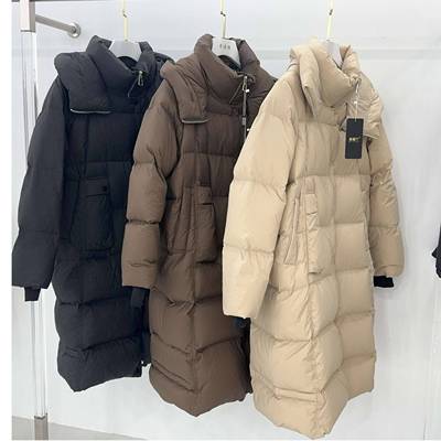 忠叔鹅绒 90白鹅绒250G厚款加长羽绒服8969