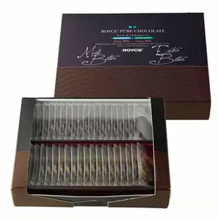 90%可可 80%可可 40枚 日本北海道ROYCE黑巧克力波纹巧克力片 推荐