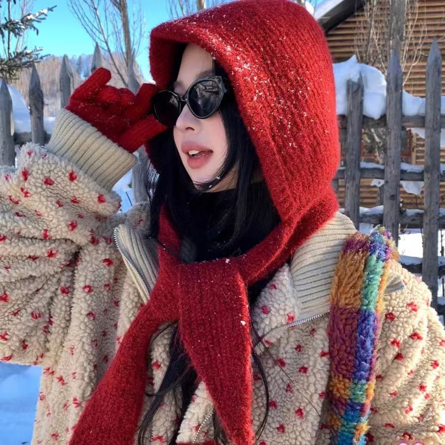 巴拉克拉法帽秋冬帽子围巾一体