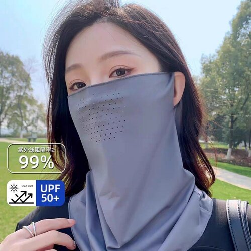 无简约夏季女性一体护颈面纱