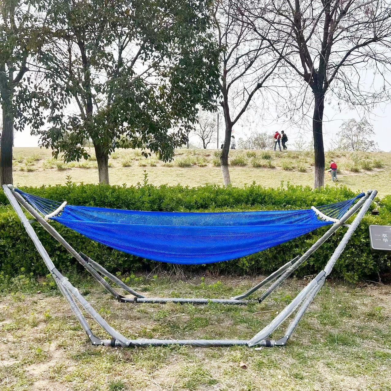 折疊支架越南網冰絲吊床秋千