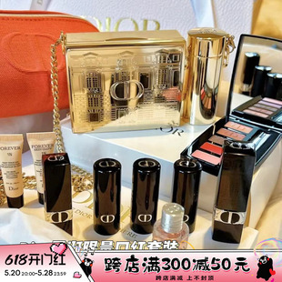 862 Dior 建筑浮雕礼盒挎包466 858 迪奥2021圣诞限量口红套装 873