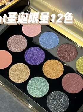 PAT 2025圣诞限定12色眼影 GILDED NIRVANA鎏金涅槃眼影盘