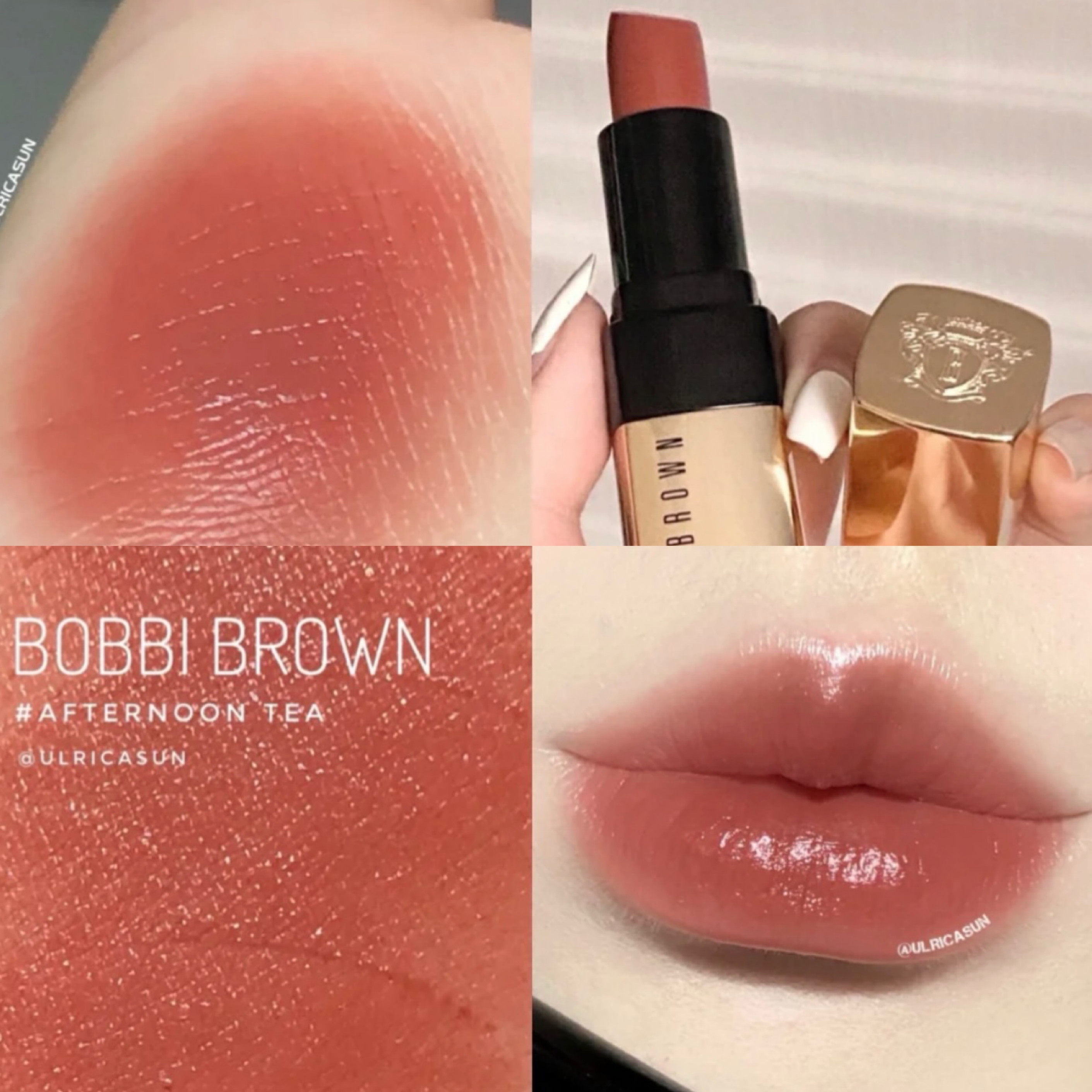 bobbi brown芭比波朗奢金唇膏口红金管claret71/afternoon tea64