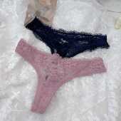 低腰三角t裤 法式 大码 镂空透视诱惑T裤 薄款 性感蕾丝丁字裤