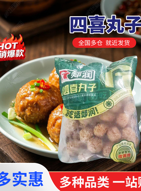 郯润四喜丸子狮子头速冻鸡肉猪肉丸食堂半成品食材2.5kg*4包