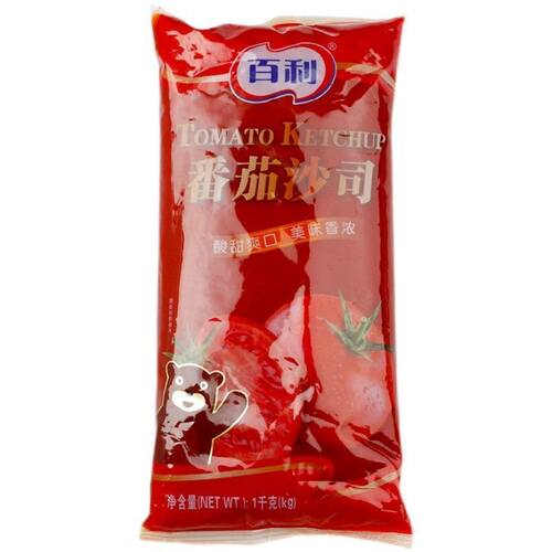 百利番茄沙司1kg12袋手抓饼披萨薯条专用酱商用批发