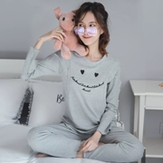 Mùa xuân tháng mới quần áo quần áo bà bầu đồ ngủ sau sinh quần áo điều dưỡng cotton phục vụ nhà phù hợp với kích thước lớn nữ - Giải trí mặc / Mum mặc