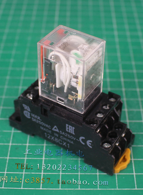 日本  进口 正品 MY4NGS 24VDC 继电器 12X8CX1 底座