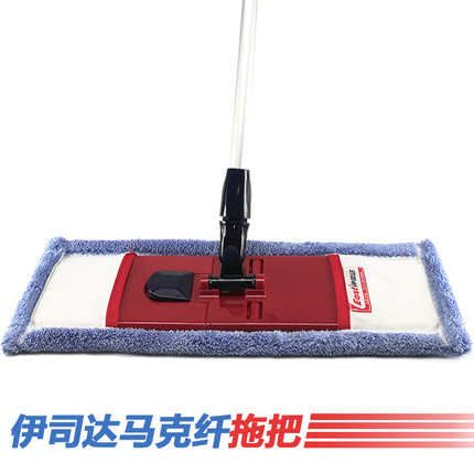 伊思达家用旋转不掉毛平板拖把一拖净替换布套式瓷砖地板干湿两用