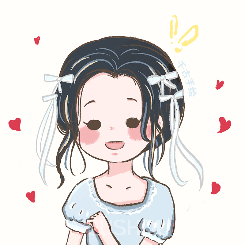 Q版手绘头像画卡通真人照片动漫人像漫画头像定制情侣画像约稿