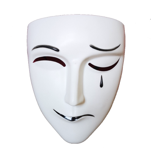 万圣节成人面具悲喜哭笑面具天官赐福白无相动漫COS表演道具白色