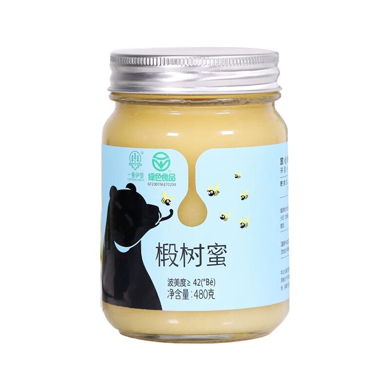 黑龙江伊春黑蜂椴树雪蜜500g瓶装