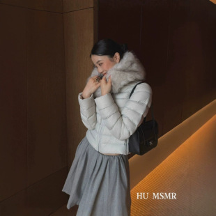 广州十三行HUMSMR2026冬上新连帽休闲短款保暖羽绒服外套 T5556