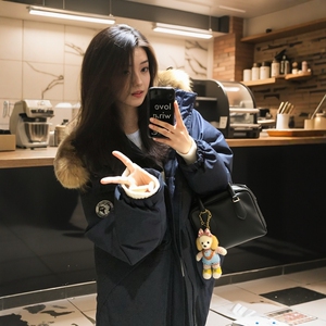 2024年新款冬季羽绒棉服女工装派克服韩系小个子棉衣情侣棉袄外套