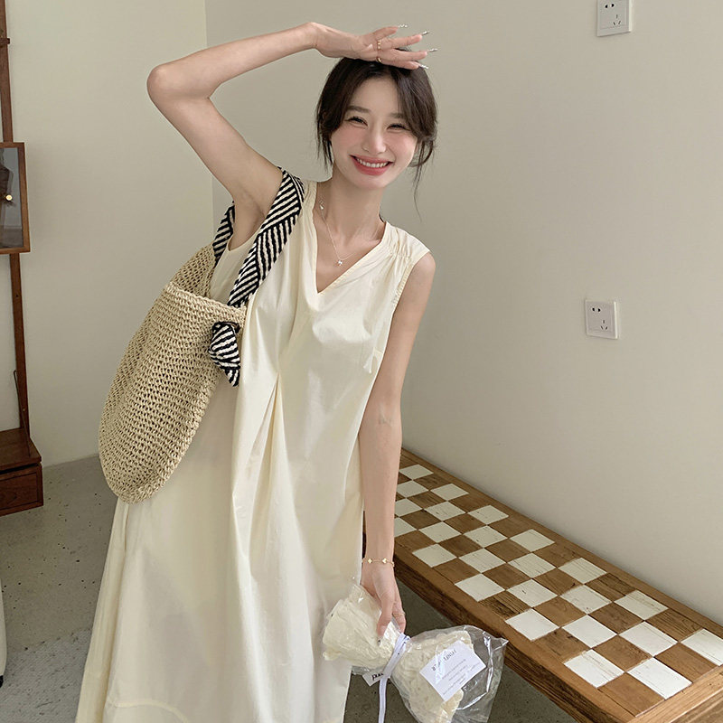 （新款）夏韩系V领简约设计感连衣裙2C123-XT18-P105-K158图片