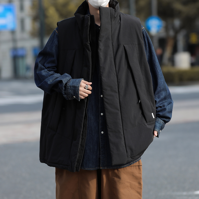 日系cityboy工装棉马甲男冬季