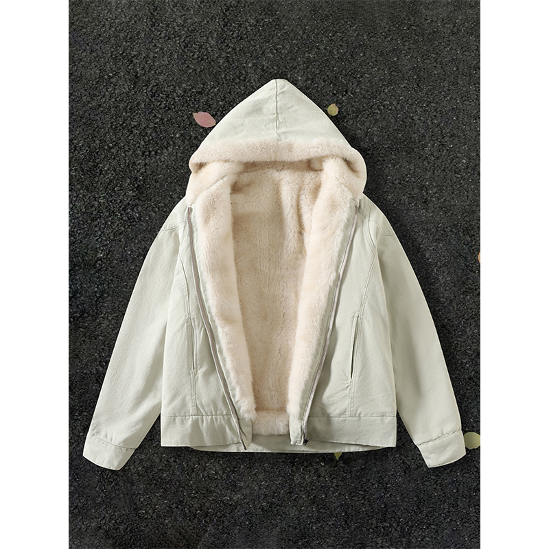 cleanfit座山雕棉服外套男女冬季加绒加厚连帽短款飞行员夹克棉衣