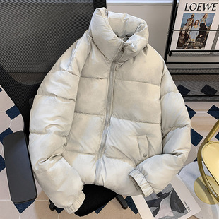 黑色防寒棉袄短款羽绒棉衣男女2025年冬季加厚棉服立领面包服外套