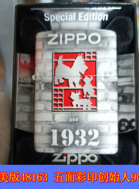 全新原装正品Zippo芝宝22年美版48163五面彩印创始人90周年纪念机