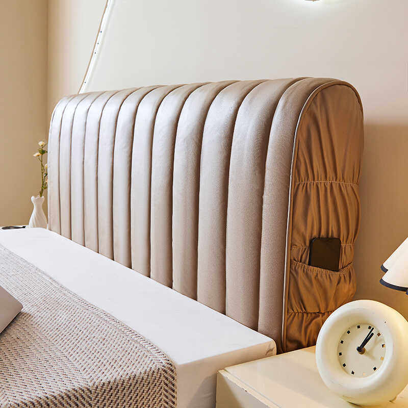 全包床头罩套科技布夹棉加厚木皮床防尘罩软包靠背保护套2024新款,居家布艺,床头罩,淘宝优惠券,粉丝福利购,淘宝优惠卷