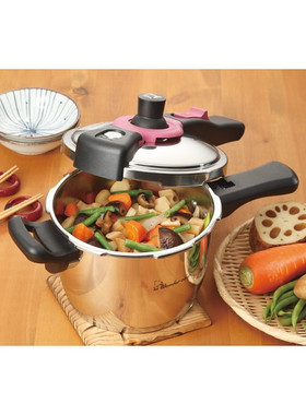 魔法の料理高压锅日本304不锈钢18cm3L压力锅家用燃气灶电磁炉